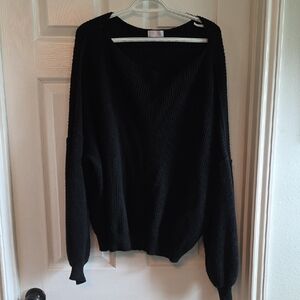 Pink Lily Black Sweater